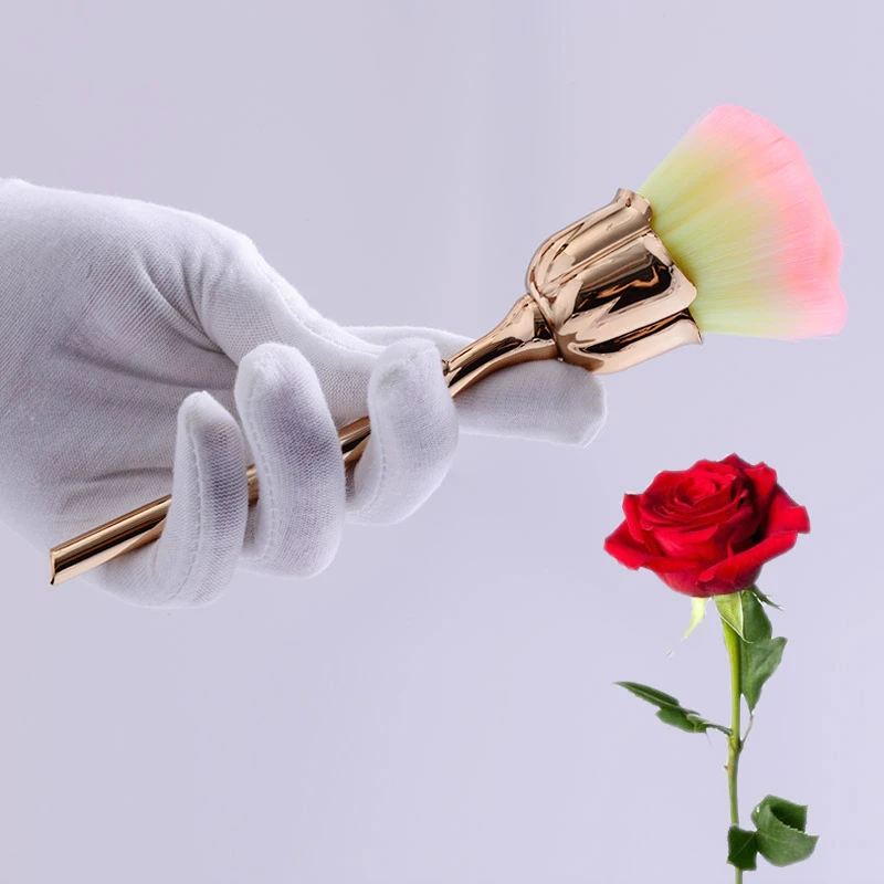 KH Fashion Rose Flower Makeup Brushes Set Foundation Contour Powder Highlighter Plating Make up 1pcs Multicolored | Красота и