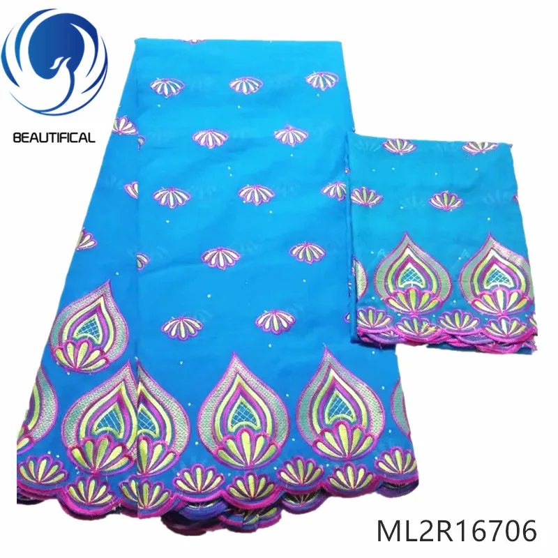 

BEAUTIFICAL nigerian lace fabrics 5+2yards cotton voile lace fabric Fashion black swiss lace fabric for dress ML2R167