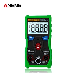 ANENG V02A Измерительный Цифровой мультиметр, цифровой мультиметр, профессиональный конденсатор, тестер esr, измеритель, измерительные приборы - Цвет: Зеленый