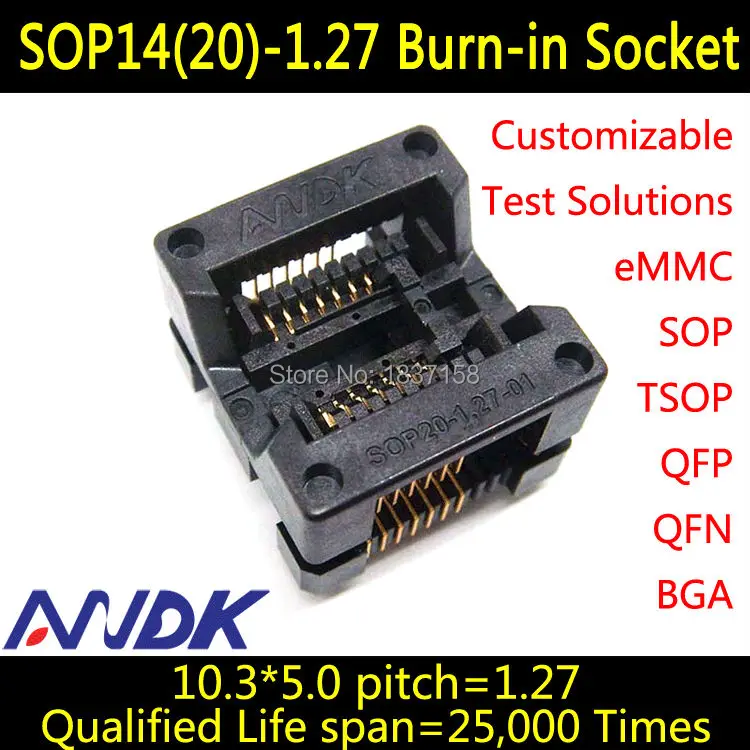 SOP14 тестовая розетка (20) 1 27 01 OTS14 01|socket|socket testsocket 1/2 |