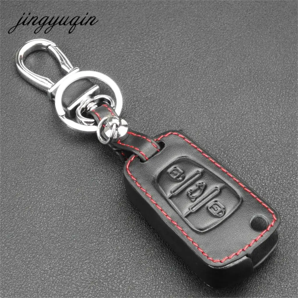 Кожаный Автомобильный Чехол книжка jingyuqin для Hyundai i30 Verna Veloster KIA K2 K5 Picanto Rio