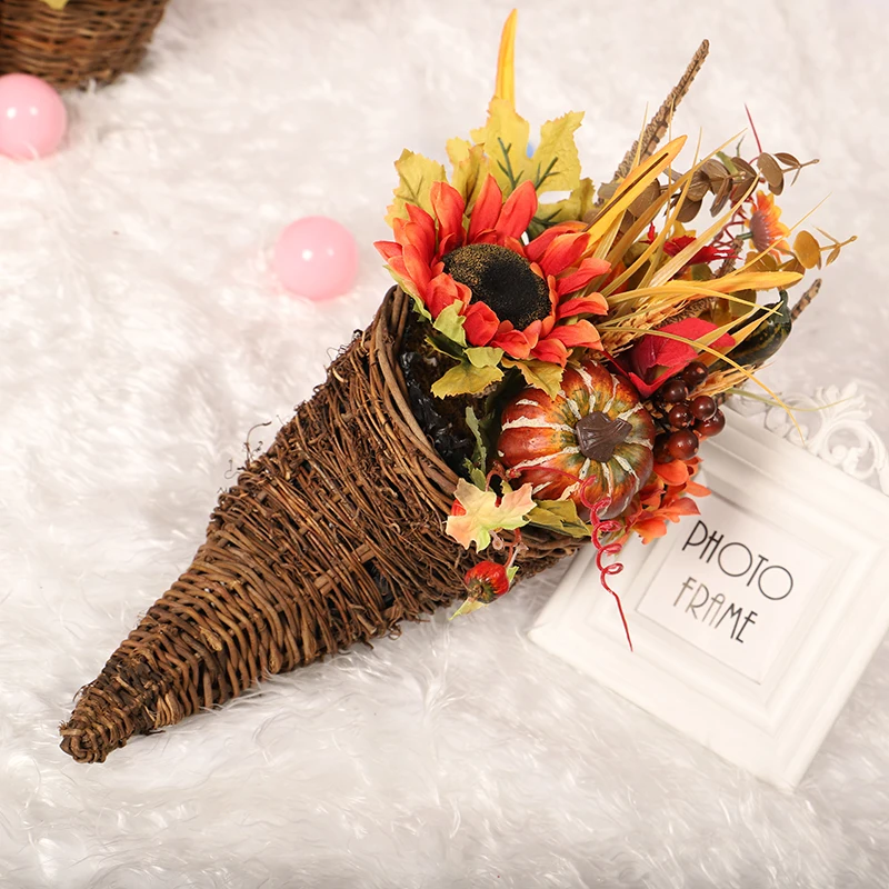 HOYVJOY рожок Dired Flowers Punpkin подсолнухи украшения 45 см большие искусственные цветы для