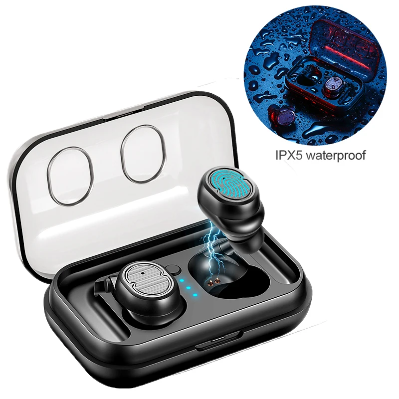 Newest Touch Control Stereo Wireless Headphones Running Sport Bass Headset With Mic with Charging Box for iphone xiaomi huawei |