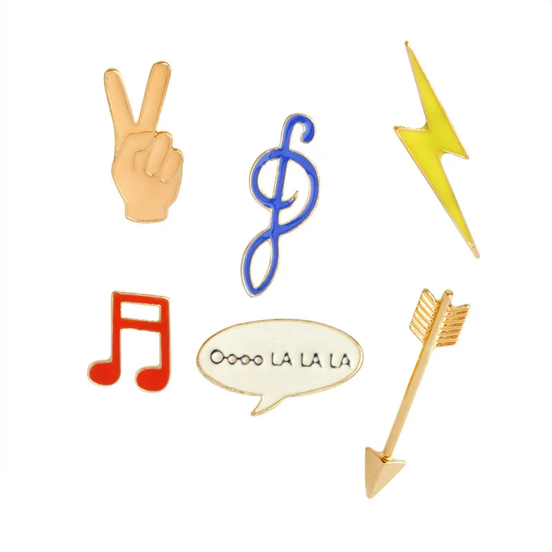 Мода 2020 Музыка Примечание молния Эмаль Булавка брошь булавки для женщин девушки