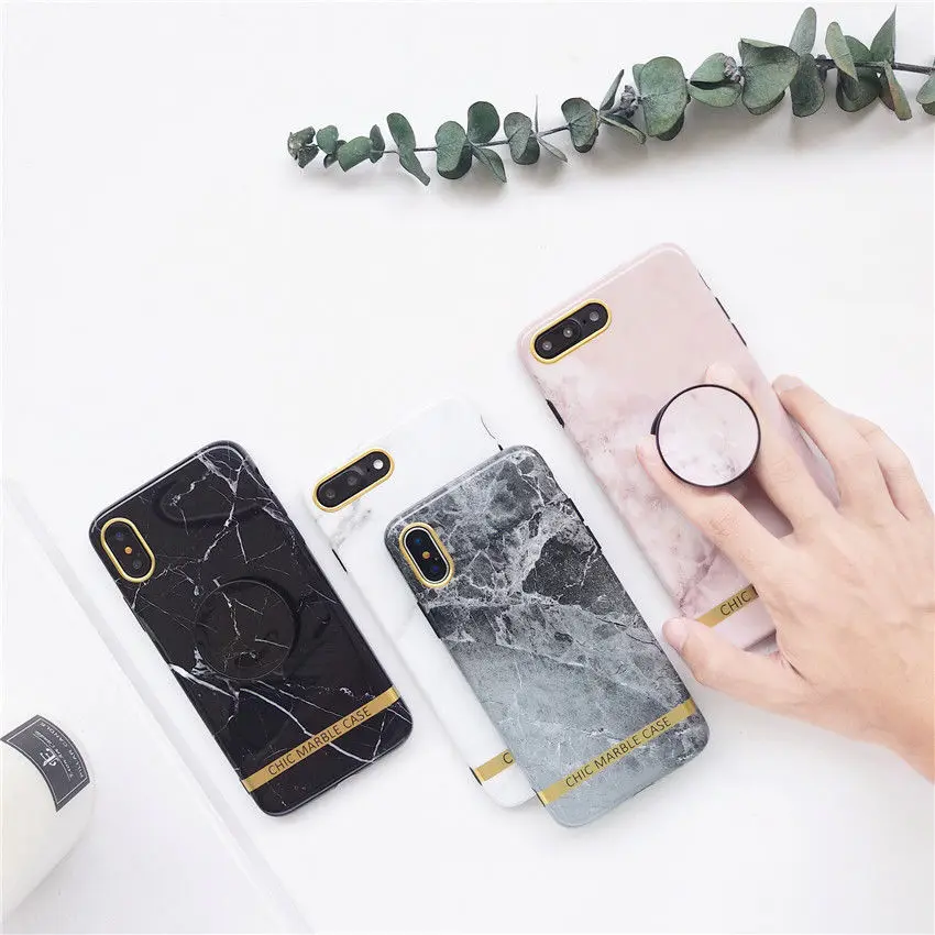 Ретро мраморный узор I LOVE MY PHONE Тонкий силиконовый чехол для задней крышки iPhone 6 6S 7