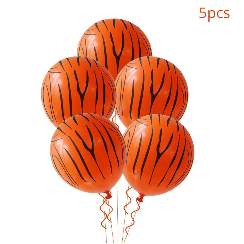 

WEIGAO White Orange Animal Print Latex Balloons Jungle Party Happy Birthday Balloon Air Ballons Safari Birthday Party Decor