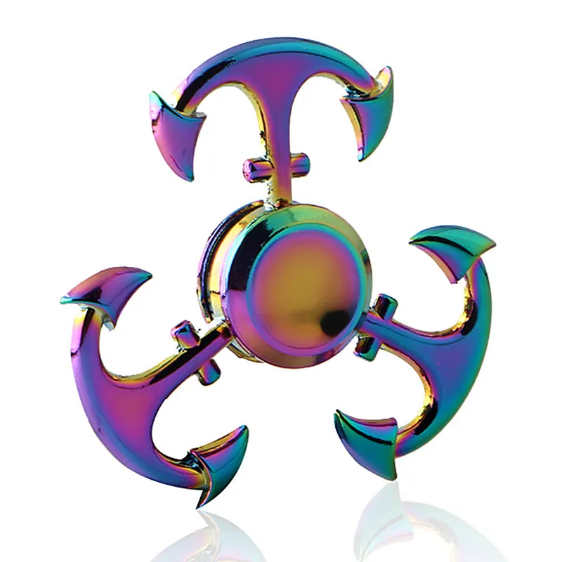 Треугольный якорь красочные Спиннер EDC ручные Спиннеры аутизм СДВГ Дети