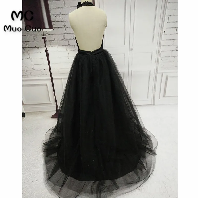 2018 Выпускные платья с открытыми плечами длинное платье лямкой на шее Vestido Longo