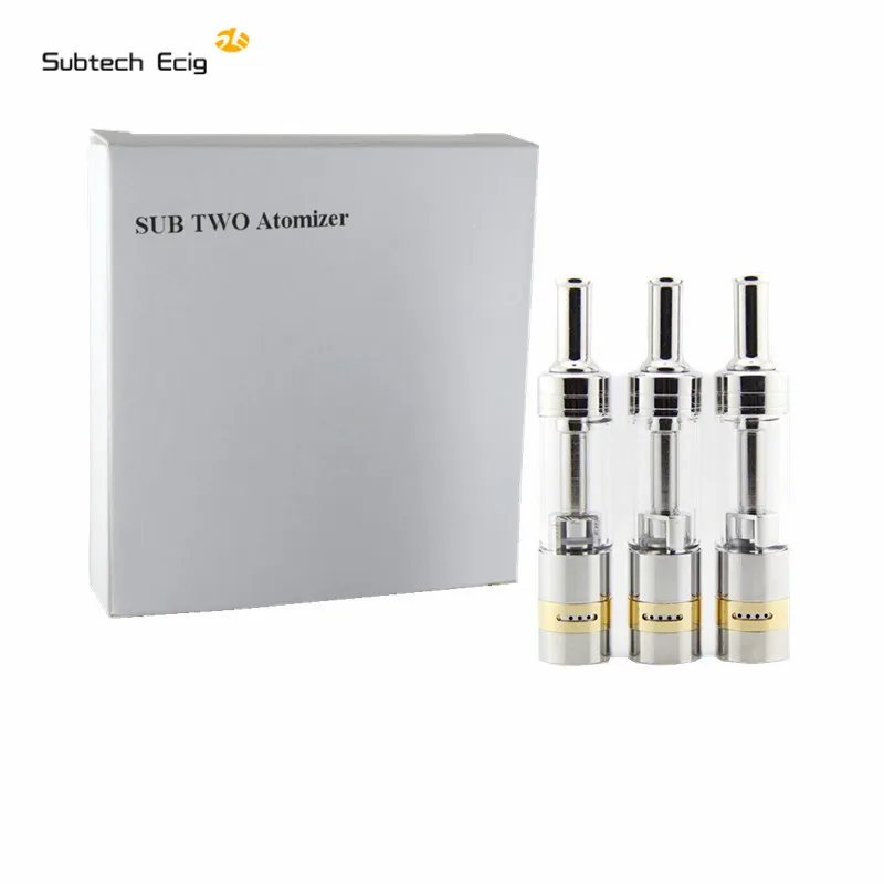 

Sub Two 5pcs/lot e cigarette M14 1.6ml 0.5 ohm Airflow control e-liquid rebuildable coil atomizer fit ego battery