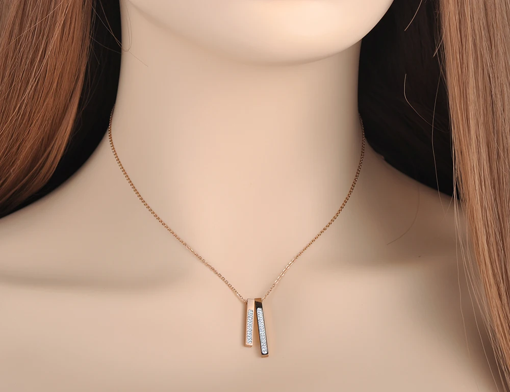 JeeMango классическое ожерелье-чокер для женщин двойной геометрический