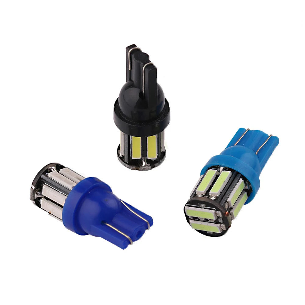 Carsty 4 шт. T10 светодиодный светильник 7020 SMD чип 194 168 для номерного знака интерьерные