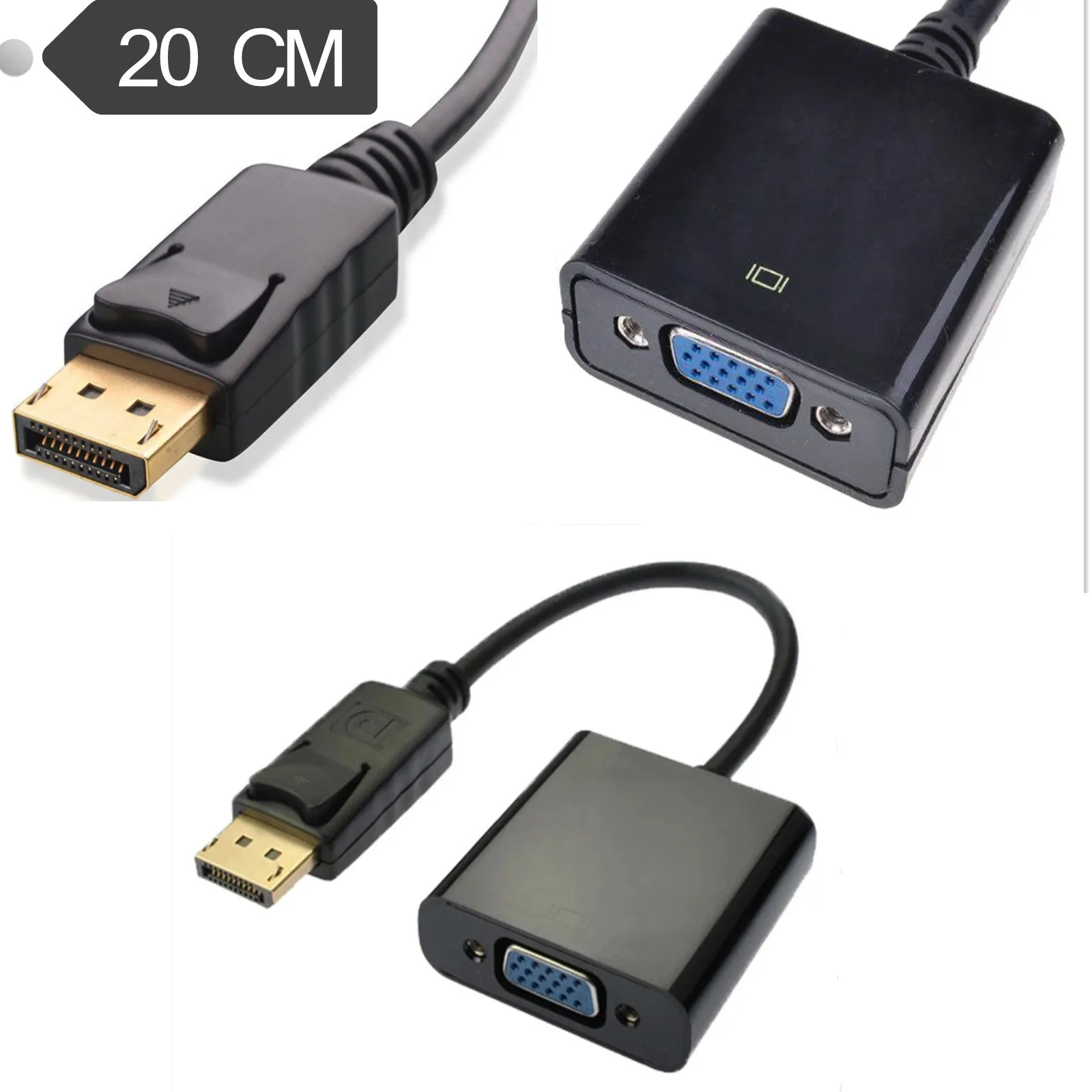 Стандартный большой dp к vga Женский конвертер линии displayport интерфейс display