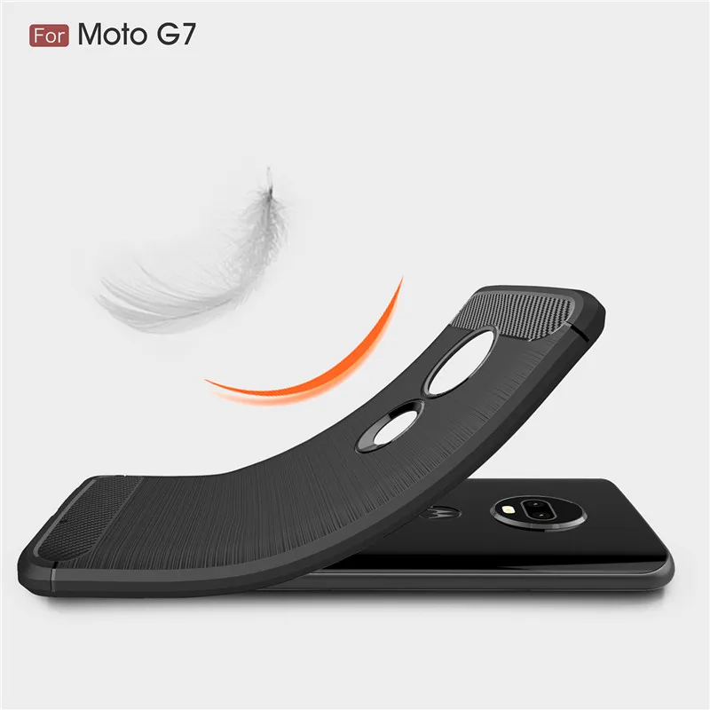 Для Motorola G7 углеродное волокно Прочный ТПУ чехол для Moto E4 E6 G5 G5S G6 Plus Z3 Z4 Play P40 P30 Note