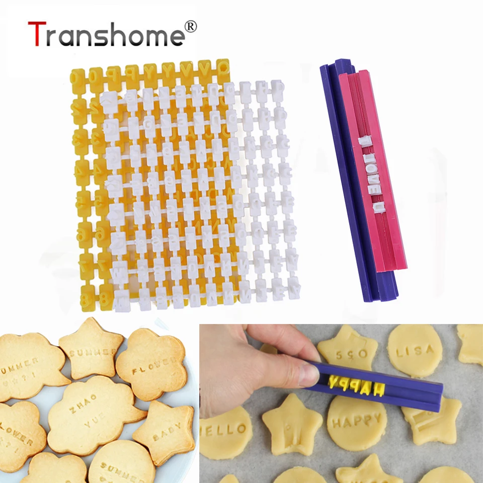 Transhome формочки для печенья DIY алфавит пластиковая Лепешка буквенная форма пресс