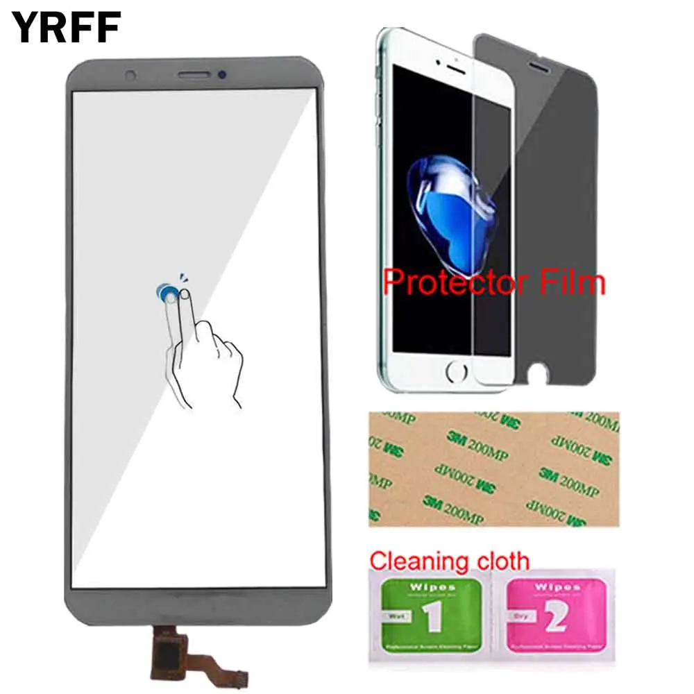 White No Tools Сенсорный экран для huawei P Smart FIG-LX1 FIG-L21 FIG-L22 Сенсорный экран планшета Панель спереди Стекло Сенсор инструменты из закаленного стекла - Цвет: White No Tools