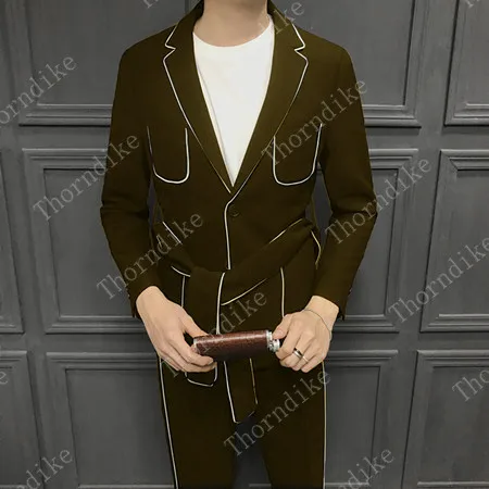 same as picture Зеленый бордовый мужские костюмы, Trajes De Hombre Traje Homb индивидуальный костюм жениха костюм для мужчин 2 шт.(куртка+ брюки+ галстук - Цвет: same as picture