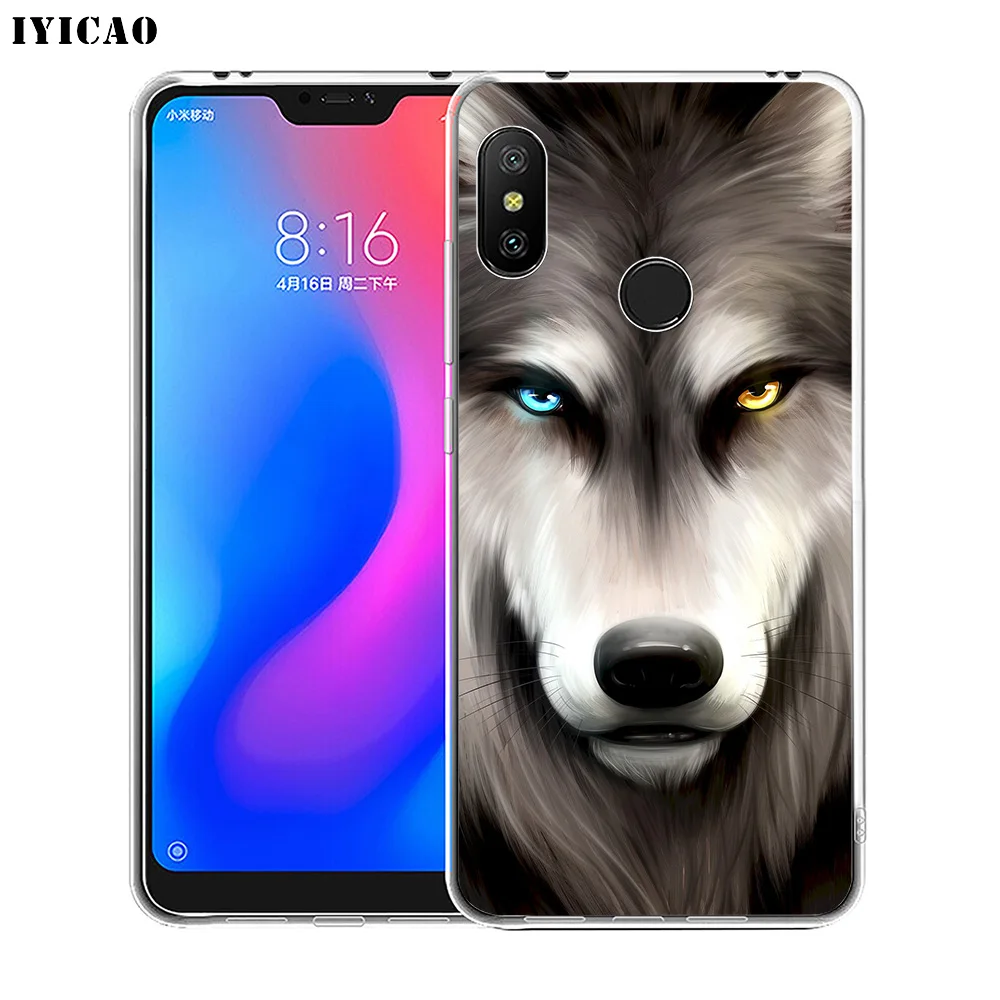 Мягкий силиконовый чехол для телефона IYICAO Animal Wolf Xiaomi Redmi 4A 5A 6A Note 7 6 5 Pro Plus 4X