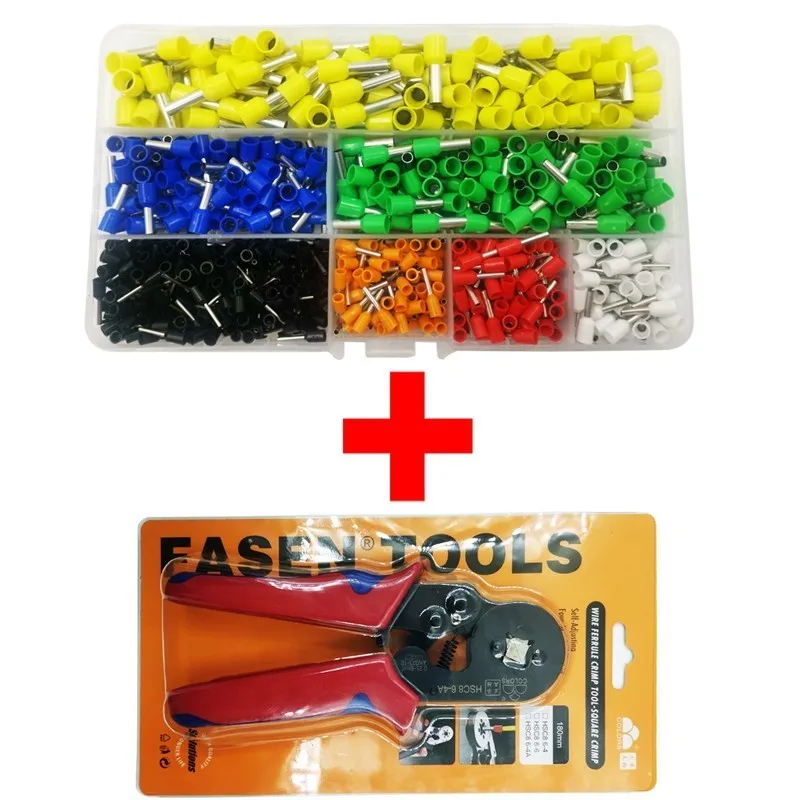 800PCS Pliers Red 800 шт. E0508 E7508 E2508 E1508 E1008 кабельный наконечник с ручным наконечником щипцы плоскогубцы Набор обжимных инструментов AWG 10-23 - Цвет: 800PCS Pliers Red