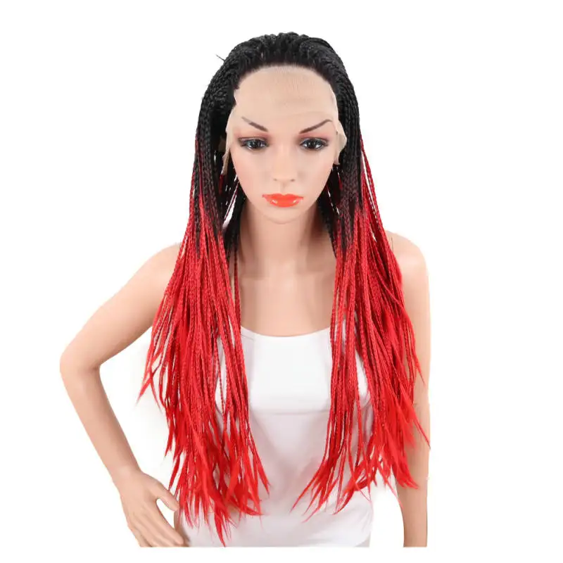 Deyngs Ombre Braid прямые Синтетические волосы на кружеве Искусственные парики для