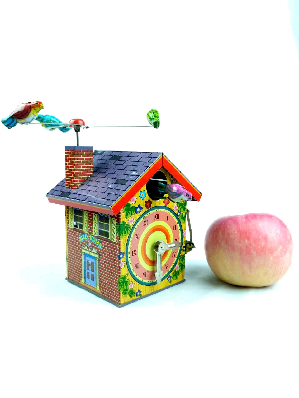 Из печати Ретро MS485 птица дом оловянные часы игрушечная техника коллекция |