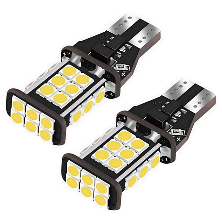 2 шт. T15 W16W 921 912 супер яркий 1200Lm 3030 SMD СВЕТОДИОДНЫЙ CANBUS без ошибок OBC автомобильный