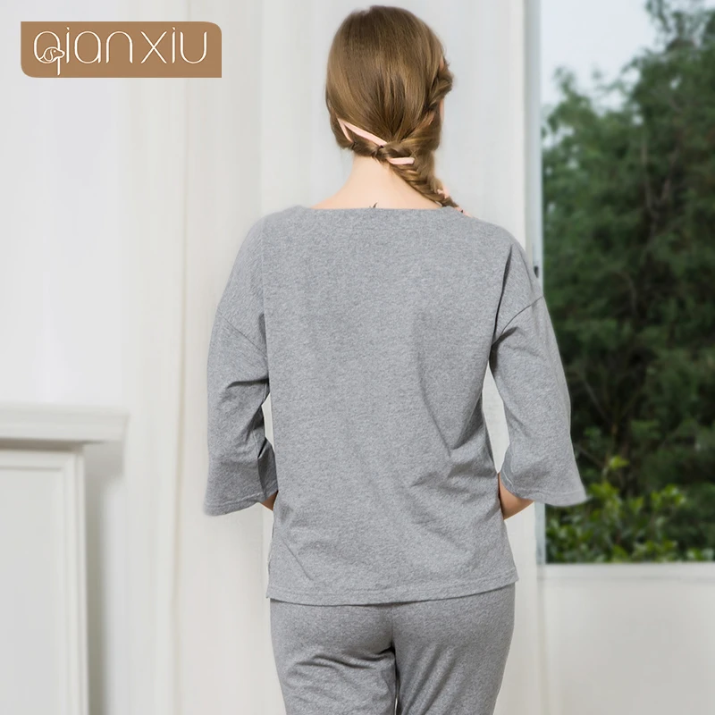 Qianxiu пижамы новый стиль для женщин 95% хлопок с цветком и кружева|style pajamas|pajama stylepajamas