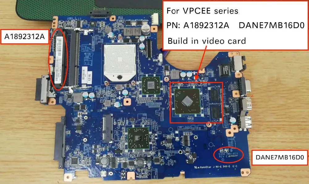 Бесплатная доставка для VPC EE VPCEE VPCEE3Z0E VPCEE2S1E PCG 61511M DANE7MB16D0 A1892312A материнская плата