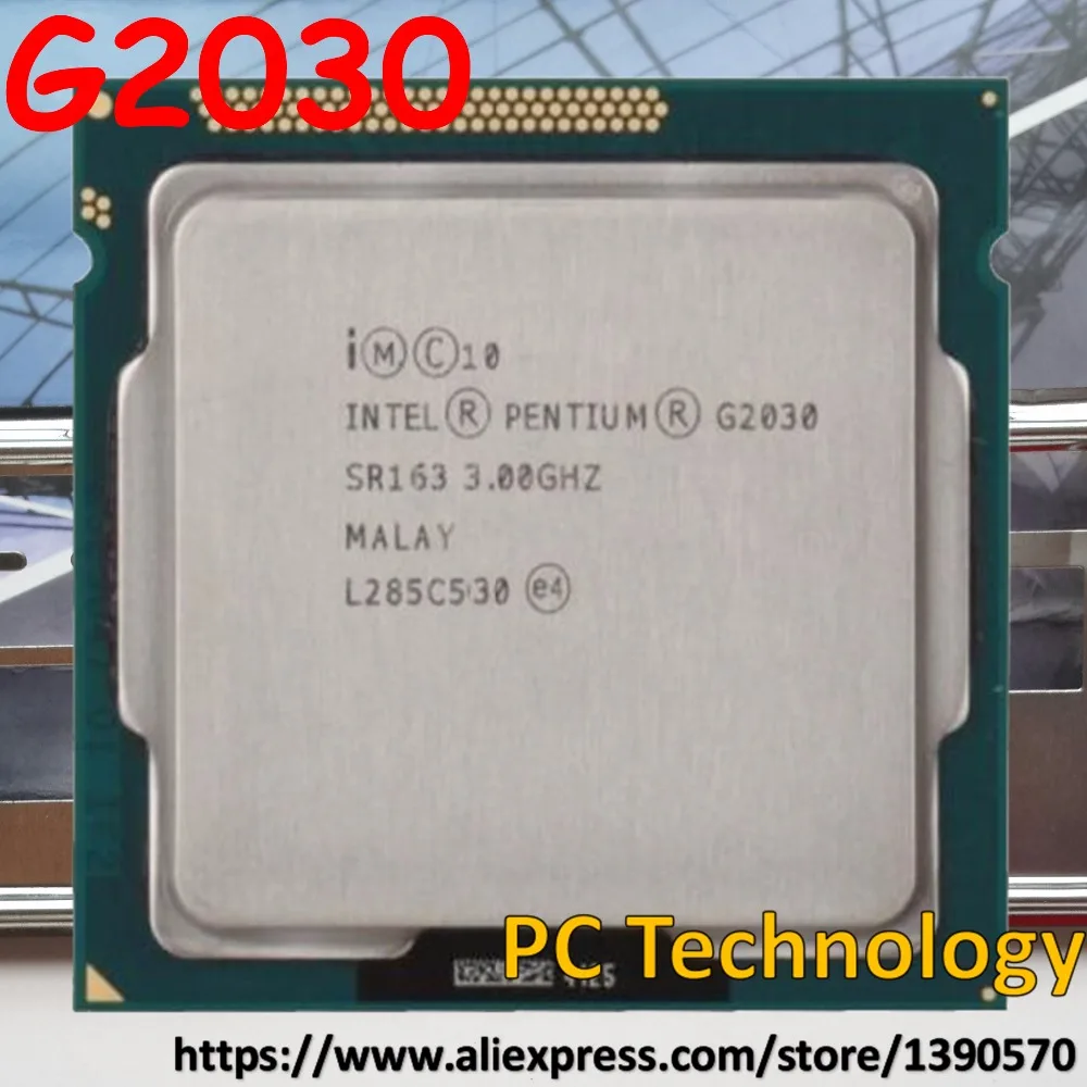 Original Intel Pentium Processor G2030 CPU 3.0GHz SR163 3M LGA1155 55W desktop Dual Core Free shipping