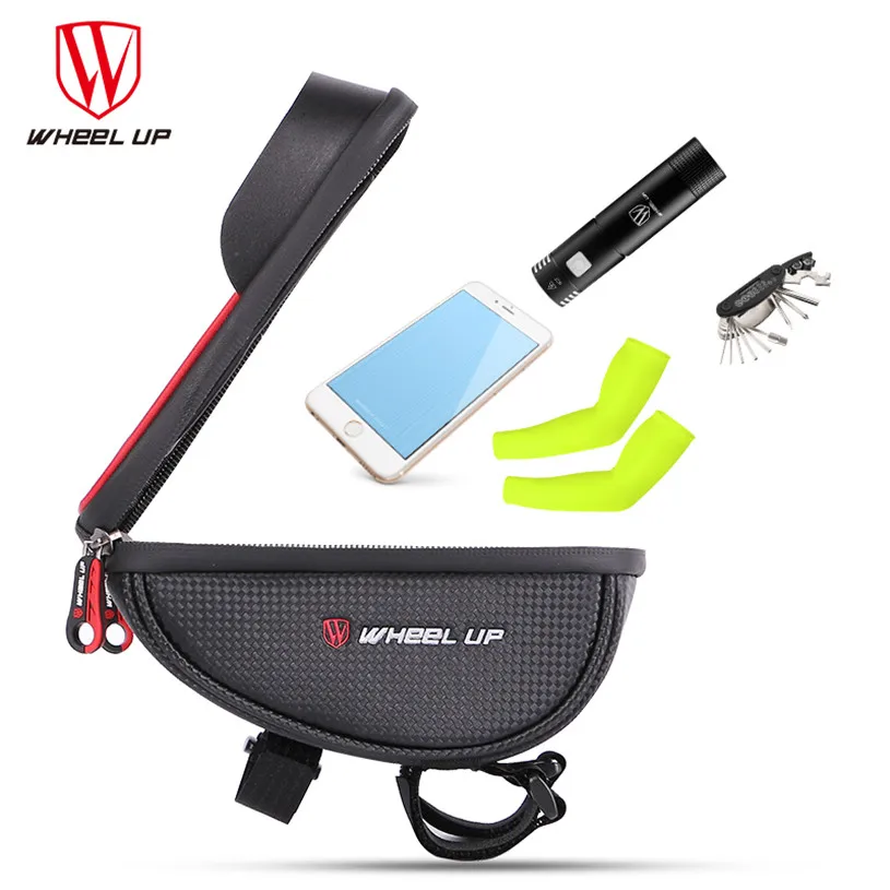

WHEEL UP Cycling Pouch Cellphone Bag Rainproof Bicycle Front Top Frame Handlebar Bag TPU Touch Screen Bike Bag 6.0 Inch MTB