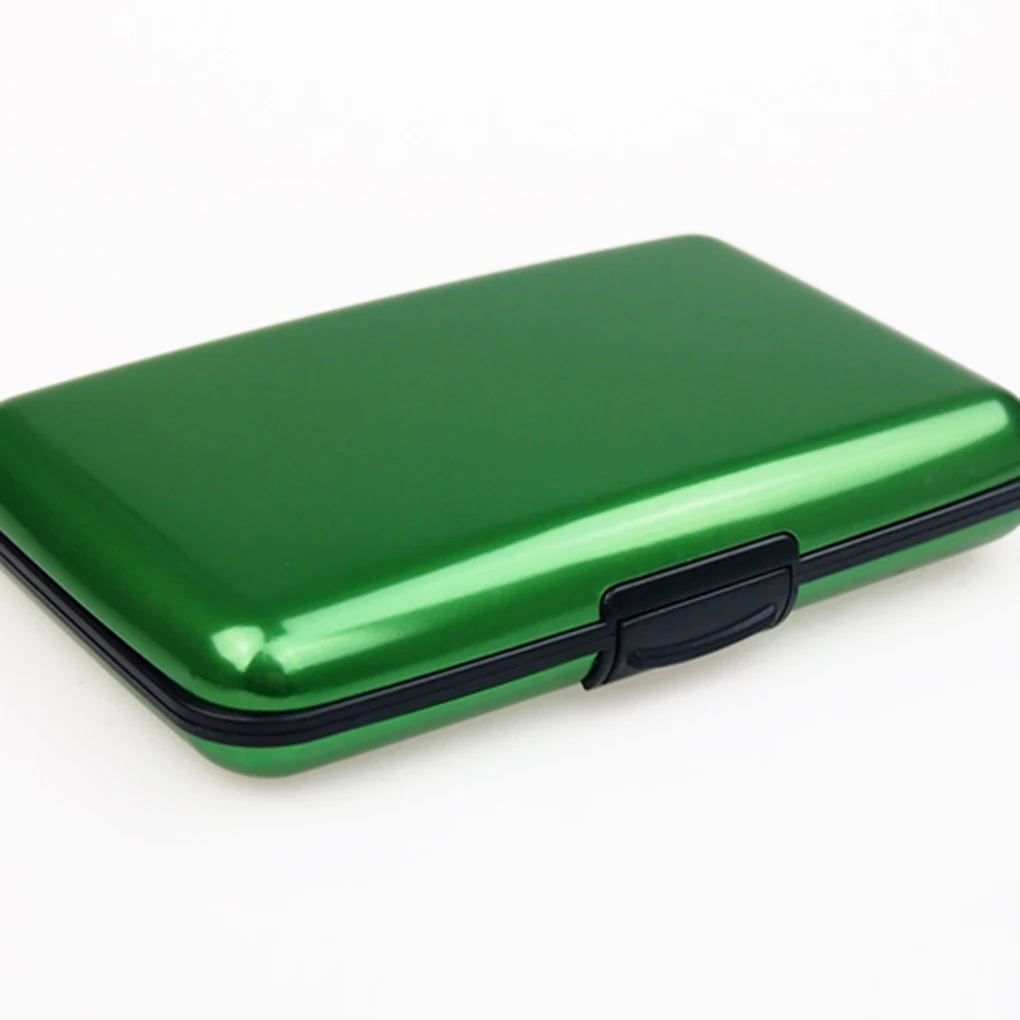 Green Новинка, хит, модный, унисекс, бизнес, Id, кредитный держатель для карт, кошелек, Карманный чехол, алюминиевый сплав, маленькая портативная коробка для карт - Цвет: Green