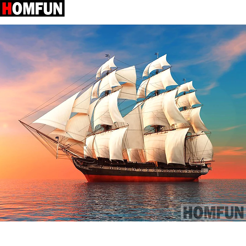 Алмазная 5D картина HOMFUN сделай сам полноразмерная/круглая вышивка крестиком