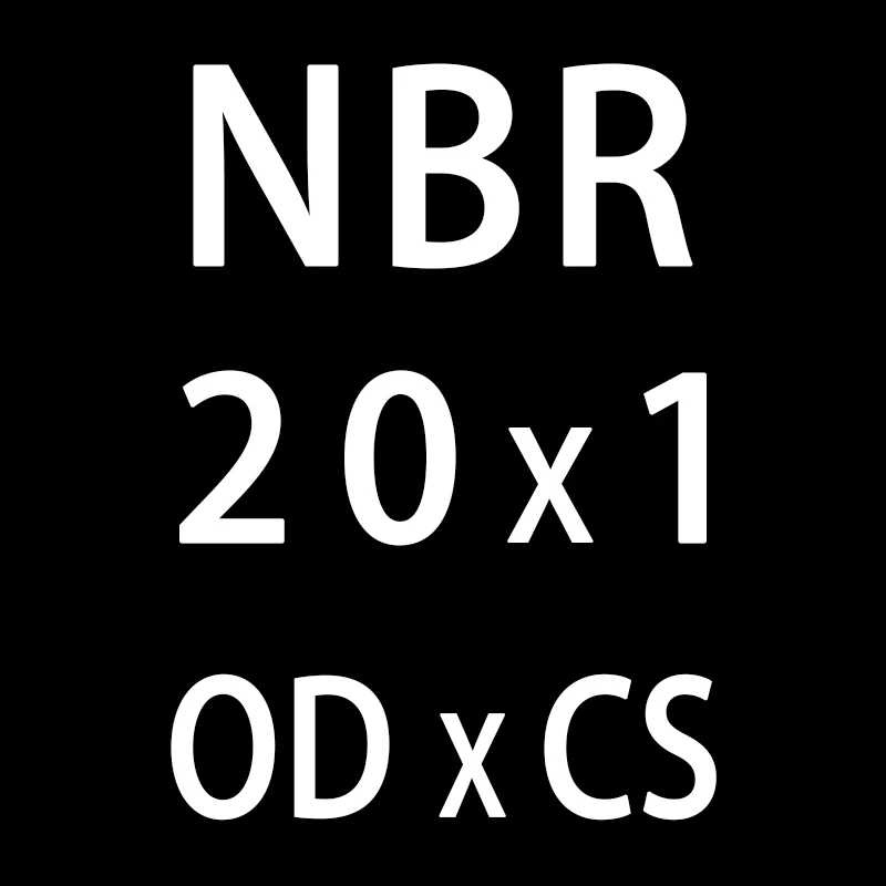 50 шт./лот резиновым кольцом NBR уплотнительное кольцо 1 мм Толщина OD11/12/13/14/15/16/17/18/19/20 мм уплотнительное кольцо нитрил прокладка кольца масла - Цвет: OD20mm