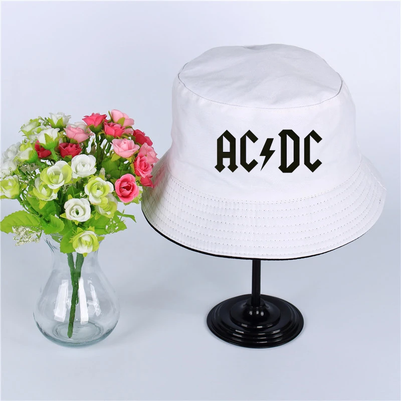 Логотип ACDC летняя шляпа Женская Мужская Панама логотип дизайн плоский