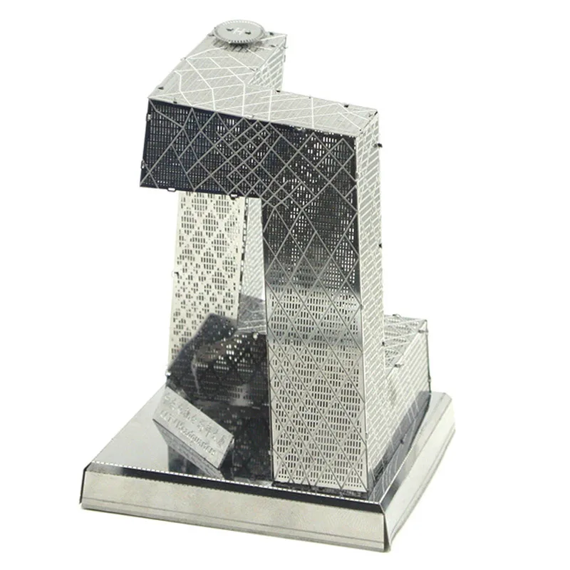 

CCTV Headquarters Building 3D Metal Puzzle Model Laser Cutting Jigsaw Birthday Gifts For Friend Kids Collection Educational Toys