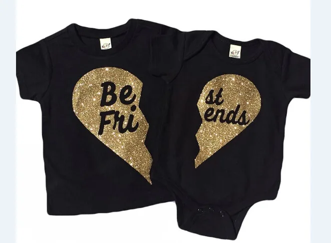 Одежда для мамы и дочки подходящая детская футболка рубашки лучших друзей