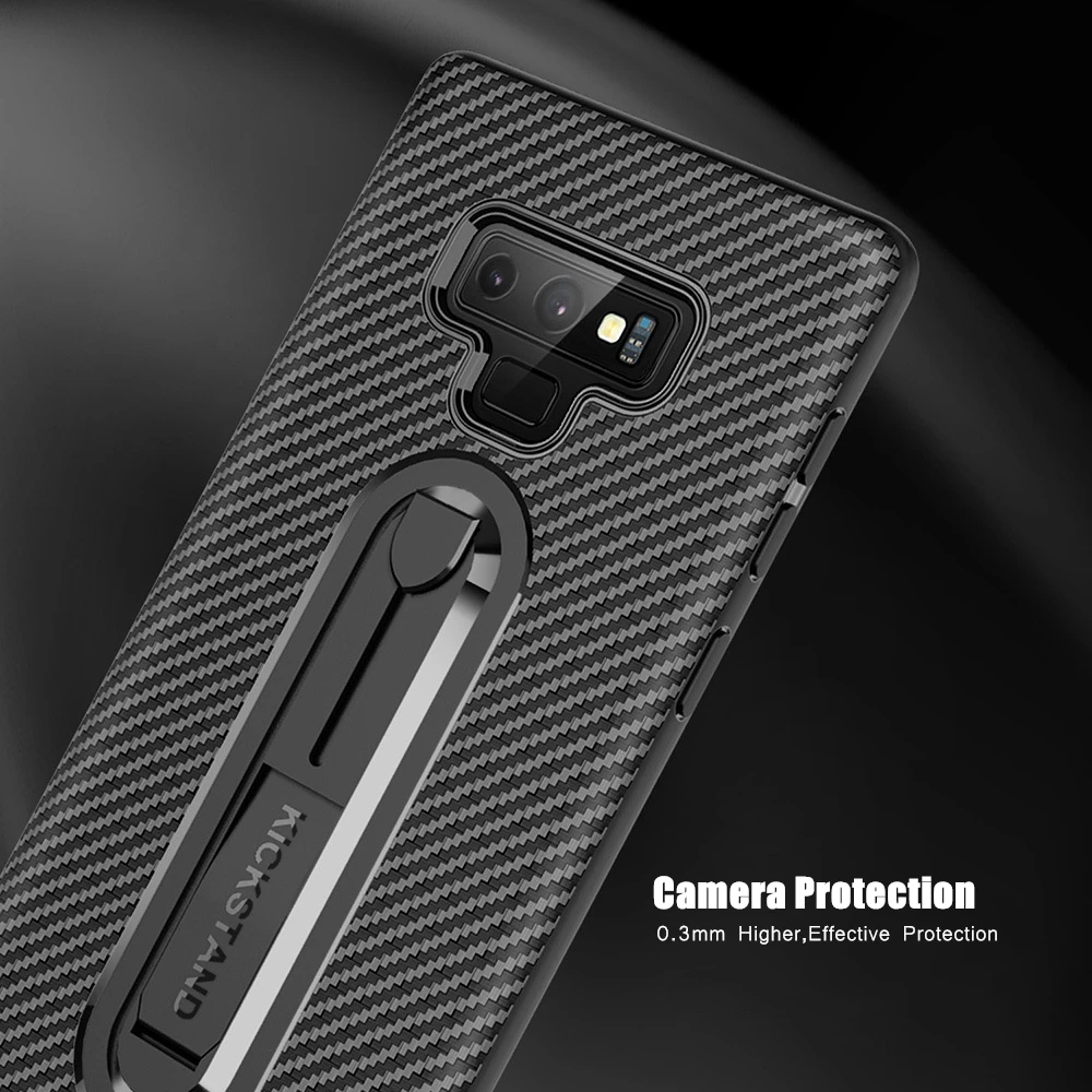Для samsung Galaxy S10 Plus Note 9 Бизнес Стиль углеродного волокна подставка чехол для S8 плюс
