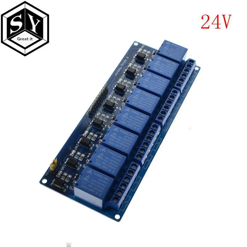 1 шт. 5 в 12 В 24 8 канальный релейный модуль доска для Arduino PIC AVR MCU DSP ARM Электронный