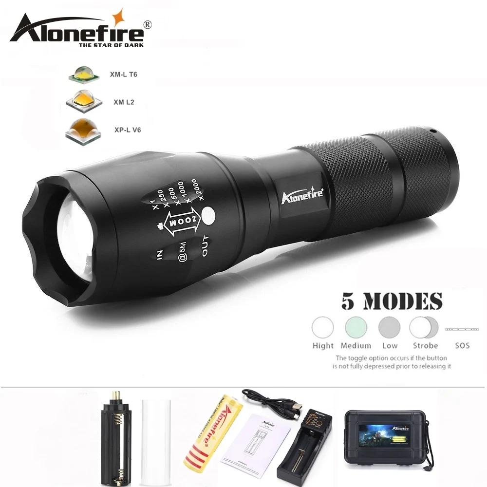 Фонарик AloneFire E17 CREE XP L V6 Ультраяркий светодиодный фонарик 10 Вт Zoom T6