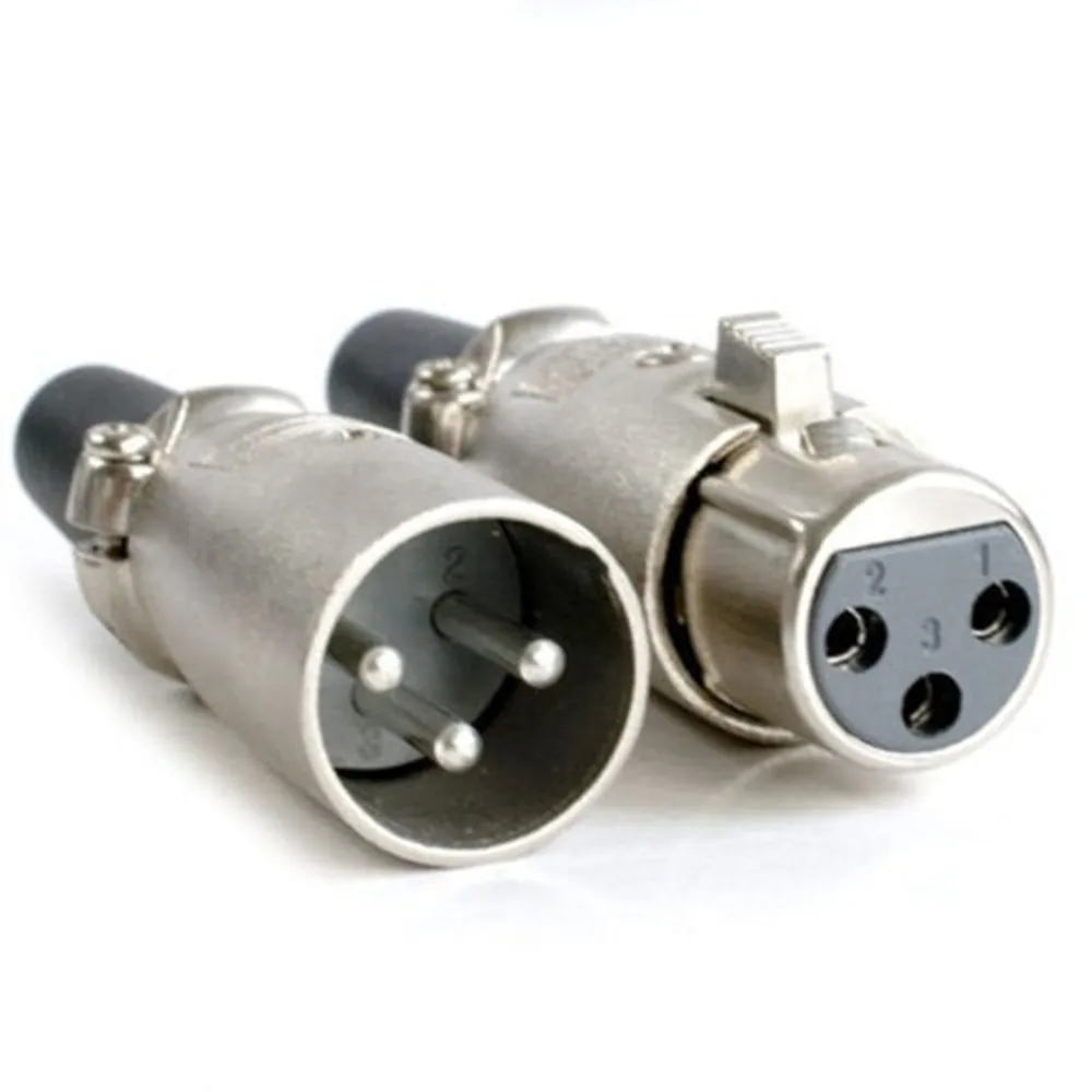 1 шт. черный и серебристый XLR 3 4 5 контактный штекер аудио Микрофон Разъем|4 pin female
