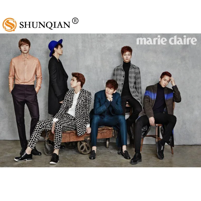 Высококачественный атласный постер с принтом в Корейском стиле VIXX модный