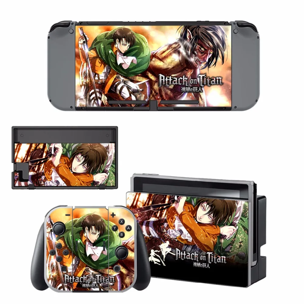 Новая наклейка из винила атака на Титанов для консоли Nintendo Switch NS NX и Joy-con (7 узоров)