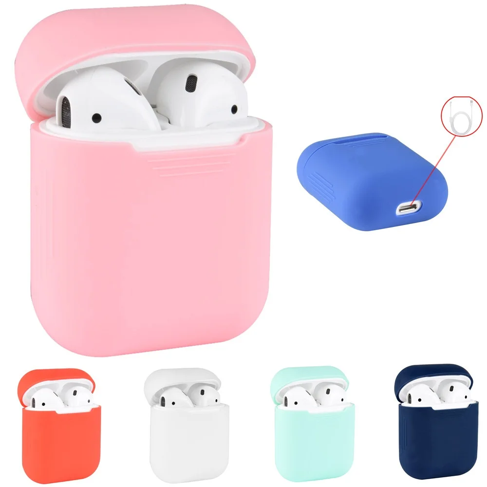 Силиконовый противоударный чехол для наушников Apple AirPods|Сумки телефона| |