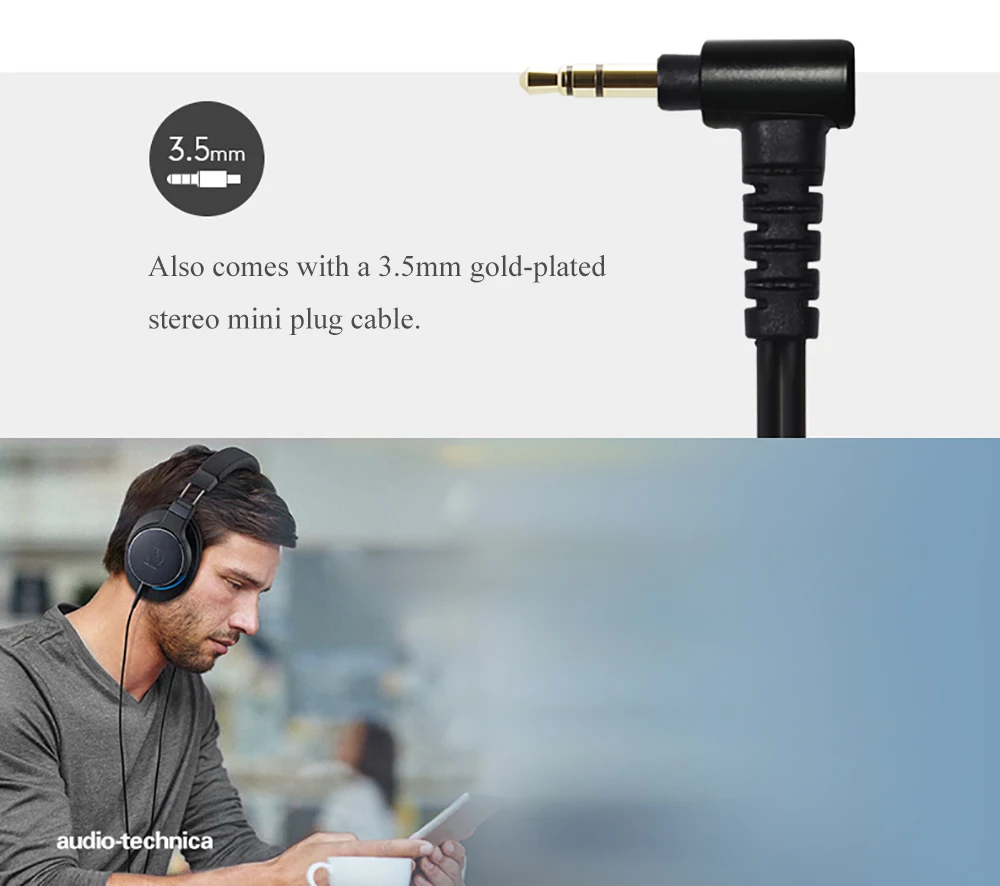 Оригинальные наушники Audio-Technica ATH-MSR7b, профессиональные наушники, гарнитура Hi-Res, портативные Наушники Hi-Fi, сбалансированное соединение