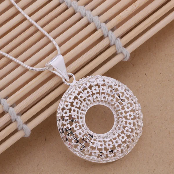 AN201 Горячие кулоны ожерелья для женщин очаровательные серебряного цвета