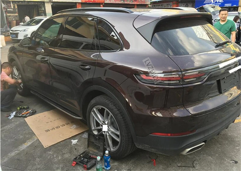 Автомобильные подножки боковые педали для Porsche Cayenne 2018 2019 2020 2021
