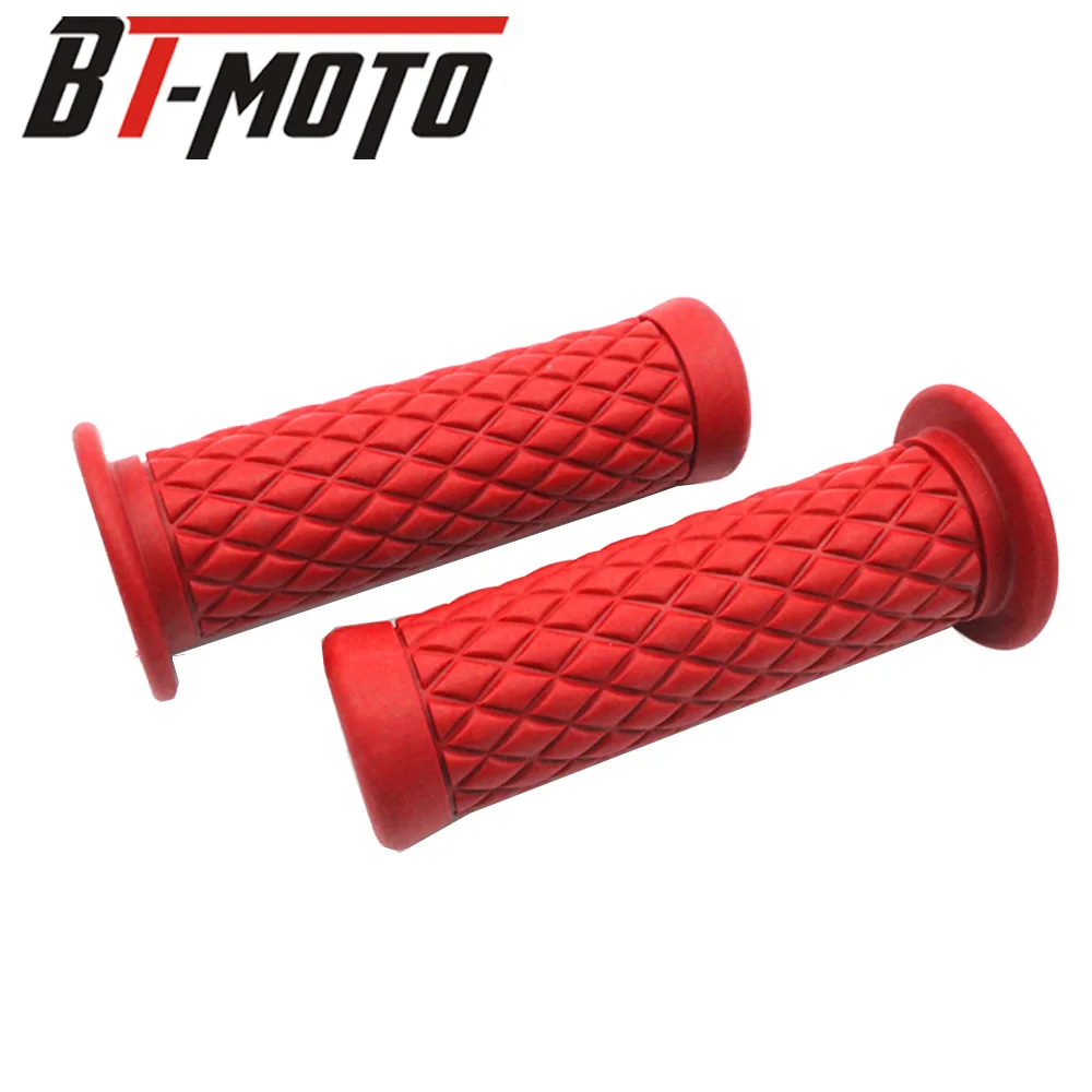 

6 Colors 22/24mm Vintage Rubber Motorcycle Hand Grip Handbear Handle Bar Fit for Honda Yamaha Harley Kawasaki Suzuki ATV Ducati