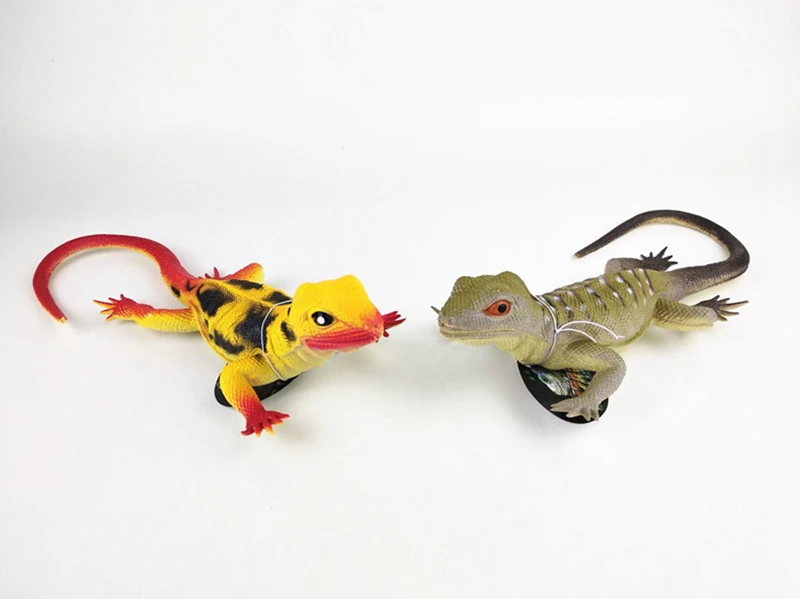 Cute One Piece Figure Lizards Model Toy 35cm Soft Sound Novelty Toys Cartoon Chameleon Actions For Children | Игрушки и хобби