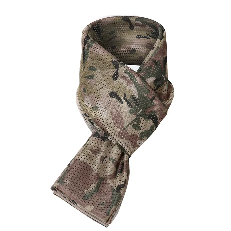 Outdoor Riding Climbing Mesh Sunscreen Camouflage Scarf Shawl Men Women Hunting Cycling Breathable Tactical Scarves CS Kerchief | Спорт и