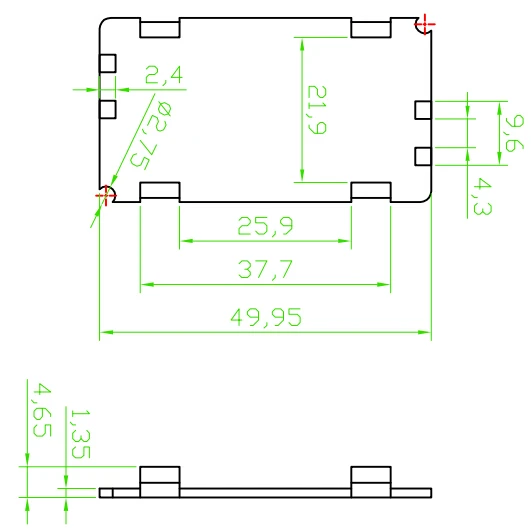 Пластиковый корпус для светодиодной электроники сделай сам (10 шт.) 50*28*22 мм