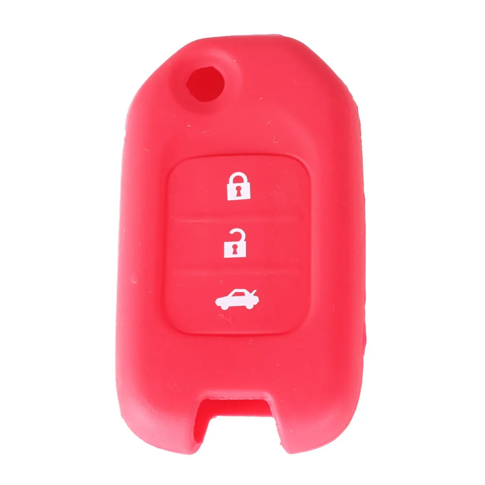 KEYYOU 3 кнопки силиконовый чехол для ключей от машины для Honda FIT XRV VEZEL городской Джаз CIVIC HRV городская видеокамера сrider CRV Защитная крышка
